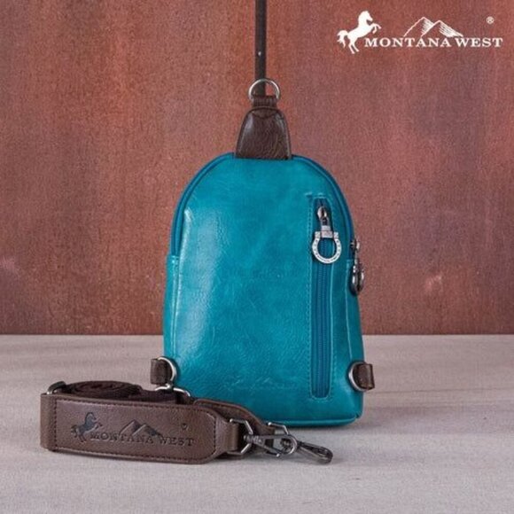 Montana West Embroidered Scroll Cut-out Collection Sling Bag - Picture 14 of 15